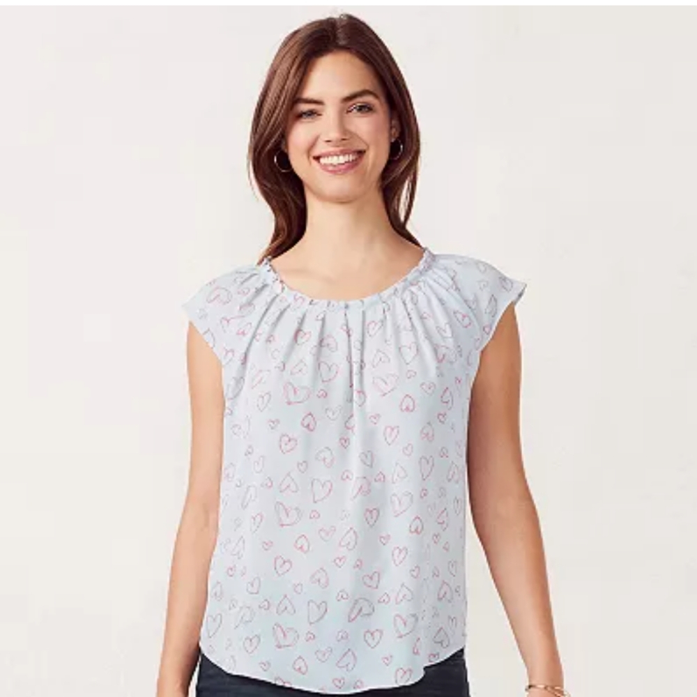 Lauren Conrad Pleated Top
